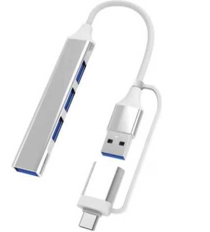 USB HUB 3.0, 4 Ports. Тип USB и Type-C. USB-TypeC адаптер. Доставка.