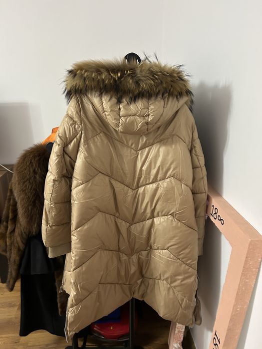 Geaca dama blana naturala