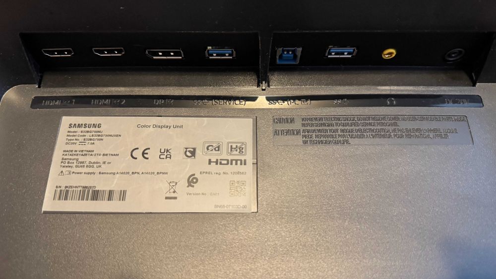 Monitor gaming curbat LED VA Samsung Odyssey Neo G7 32", 4K UHD, Display Port, 1ms, 165Hz