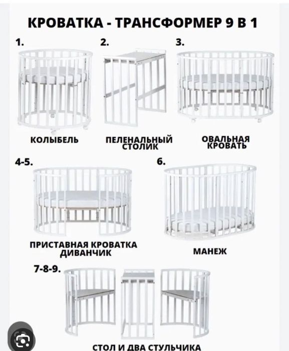 Кроватка-манеж 9 в 1