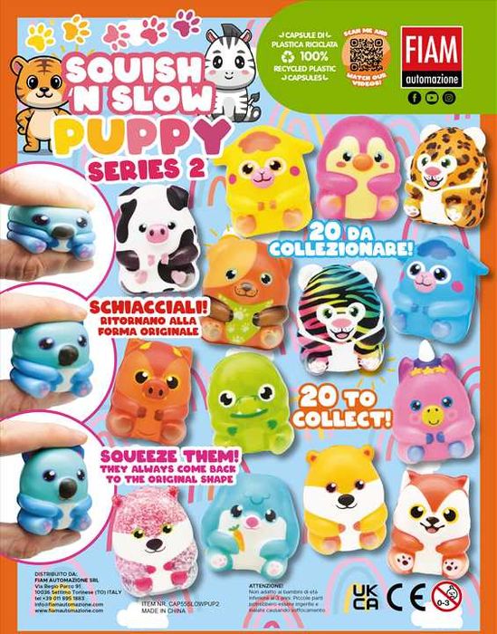 Капсули с играчки 55мм - 'SQUISH'N SLOW PUPPY series 2' - 0,46 €