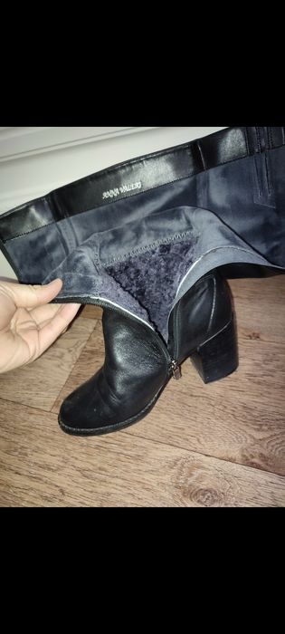 Срочно кожанные сапоги