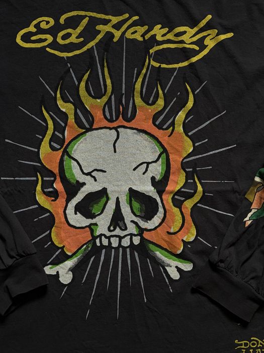 Ed Hardy Skull longsleeve блуза xl