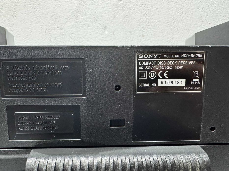 Уредба - Sony HCD-RG295