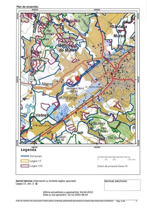 Teren drept  19059 mp - toate utilitățile - asfalt - Sancrai