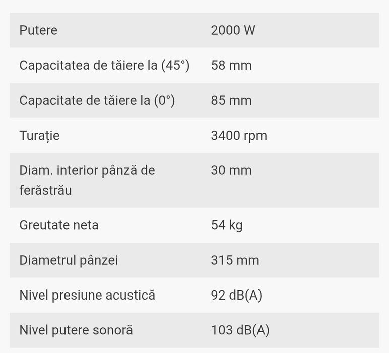Vand circular cu masa Makita - 2000w, abrict si exhaustare