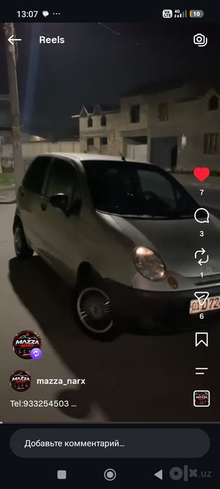Matiz 2008 yil benzin 85 ming yurgan