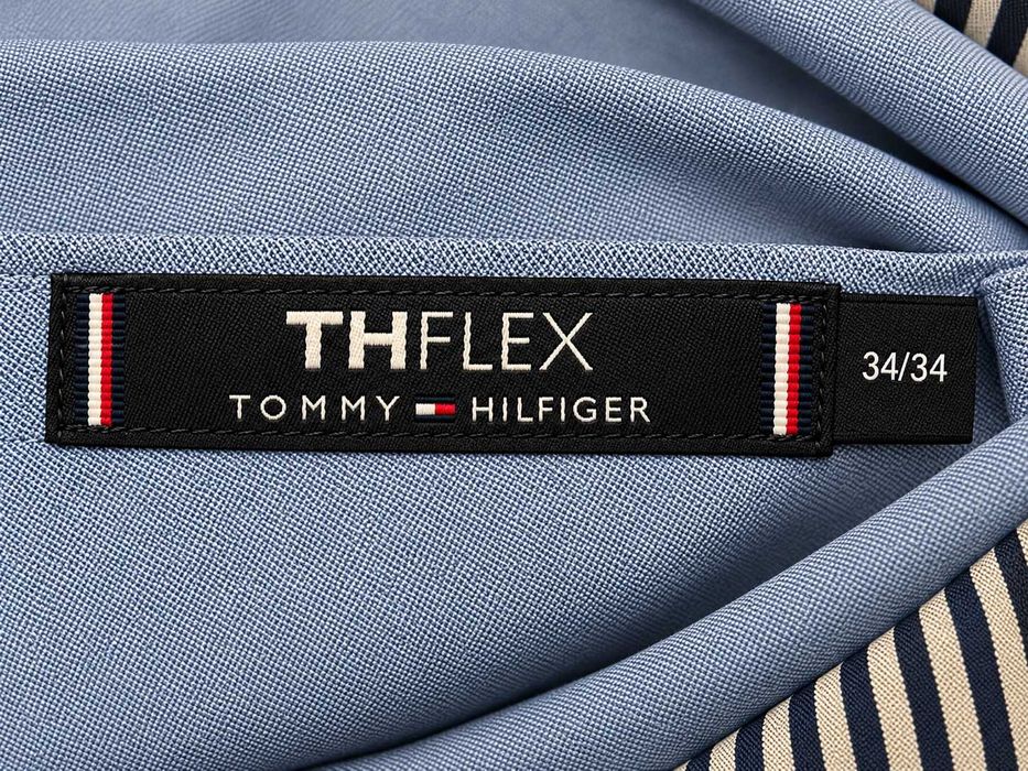 Pantaloni Chino Tommy Hilfiger TH Flex Bleecker Stretch Slim Fit – Mărimea L – Albastru Gri