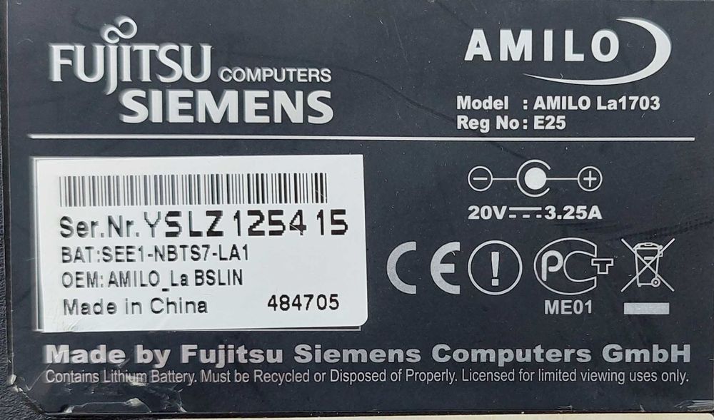 Laptop Fujitsu Amilo