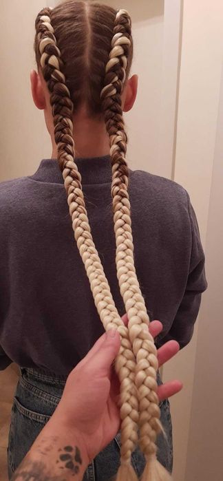 Плитки с прежда и канекалон в домашни условия