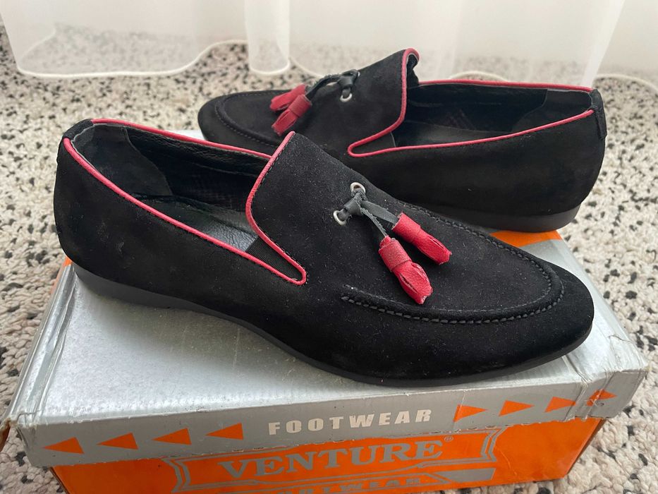 Mocasini / Pantofi Piele Intoarsa cu Ciucurei Casual Masura 40
