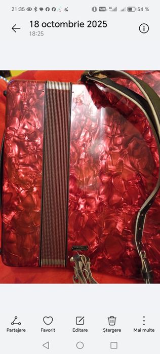 Vând Acordeon Royal standard 96 basi