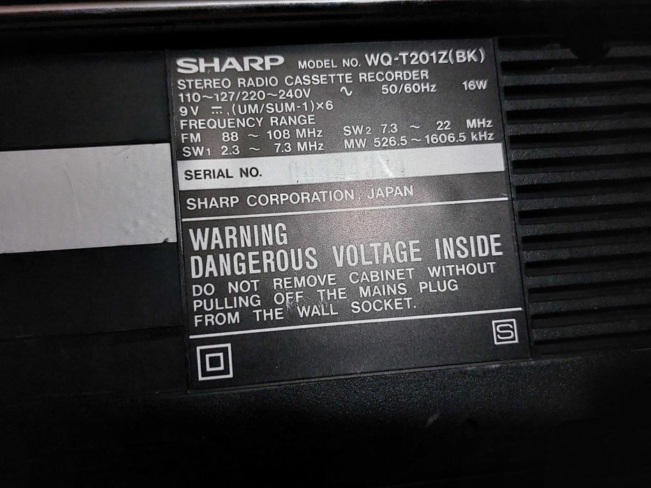 SHARP WQ T201 TWINCAM Original Магнитофон Vintaje Japan