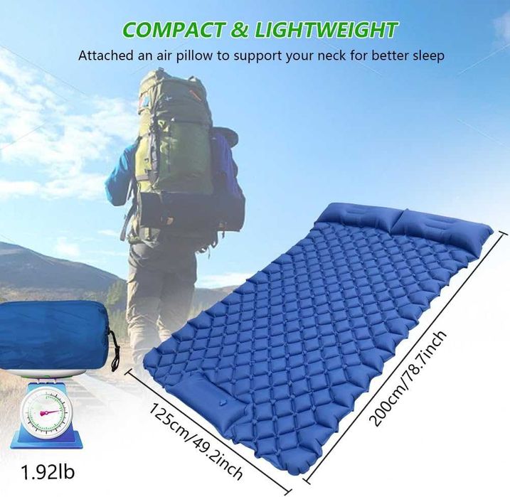 Saltea camping, gomflabila, 2 Persoane, 200x130CM, Redus de la 250RON