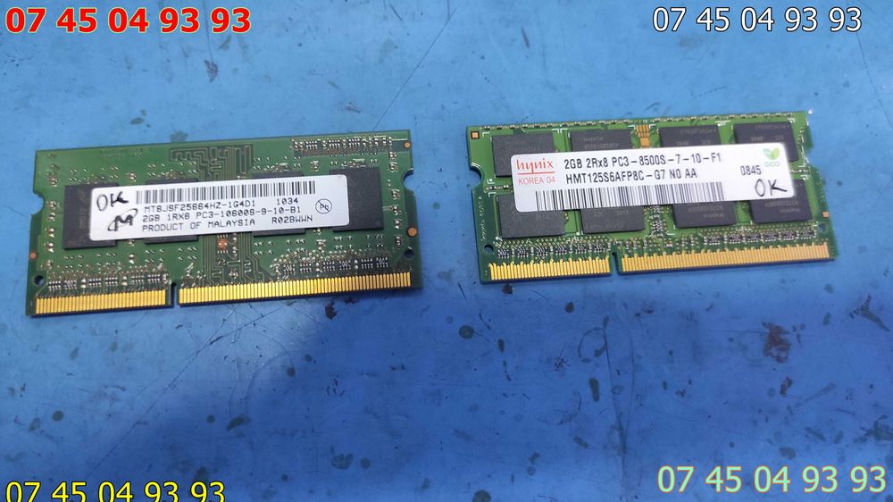 module ram laptop DDR 3 1Gb si 2Gb testate pret pe buc