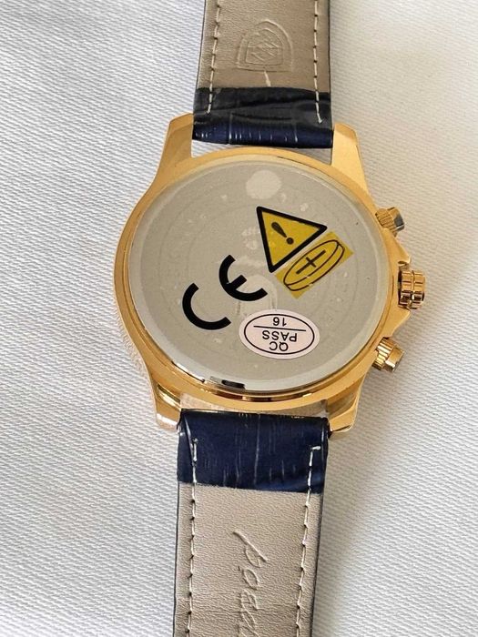 Мъжки часовник POEDAGAR – кварцов, хронограф, водоустойчив златист син