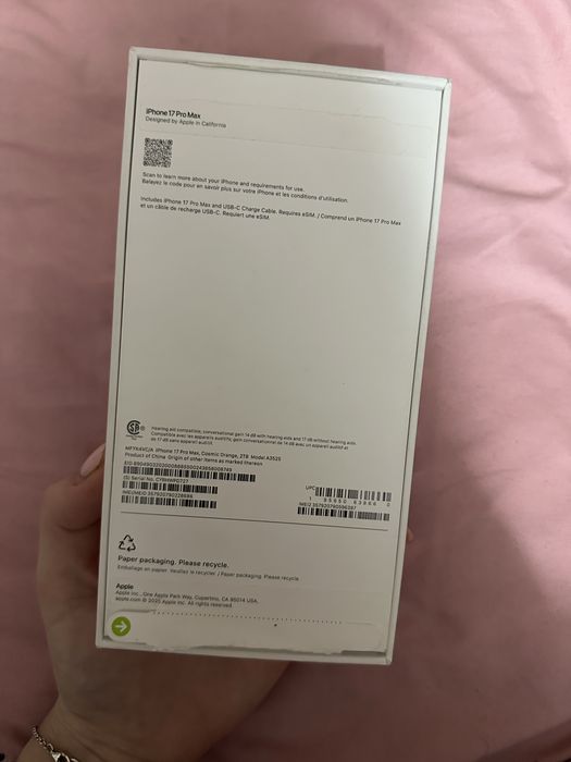 Продам Iphone 17 pro max 2 tb
