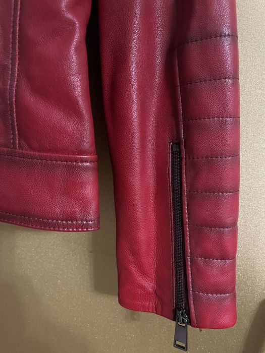 Geaca biker din piele pentru barbati