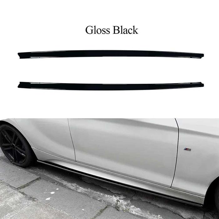 Set Extensii Prelungiri Praguri Laterale Dedicate BMW Seria 1 F20 F21 (2011-2019), Negru Lucios