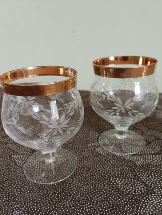 Фужеры, бокалы чешское стекло.