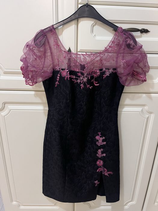 Rochie de ocazie lucrata la comanda, manual