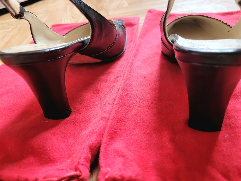 Pantofi negri piele fabricati in Italia