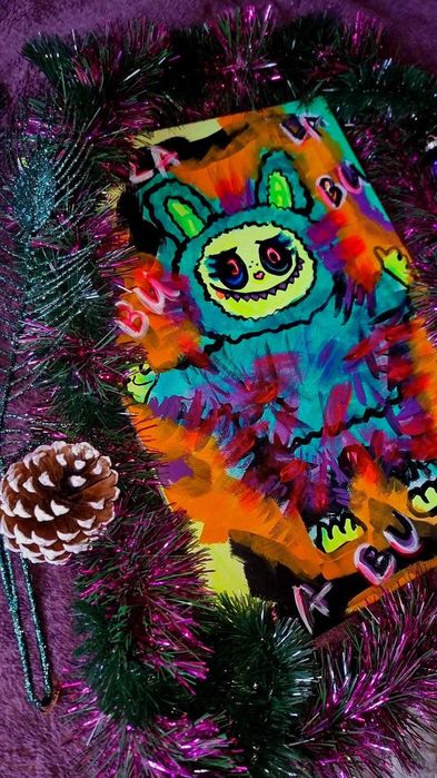 Картина акрил " Labubo in Wonderland" 35 x 50 см