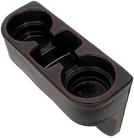 Органайзер- Поставка за чаши и телефон с кожено покритие за Кола А3600