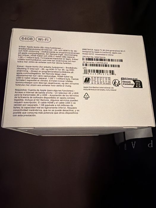 Apple tv 4k 3d gen 64gb wifi sigilat