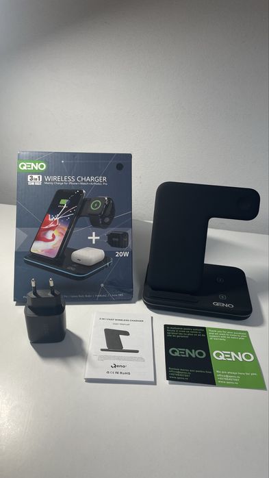 Incarcator Wireless Qeno® Statie Incarcare 3 In 1