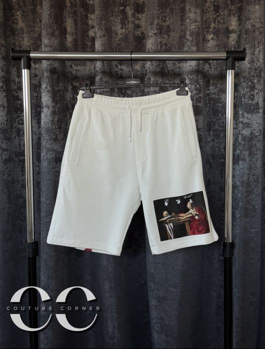 Pantaloni Scurți OFF-White Caravaggio Diagonal  • Calitate TOP •  QR