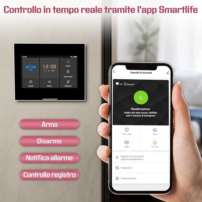 Безжична домашна аларма WiFi за крадци със сензори за врати и прозорци