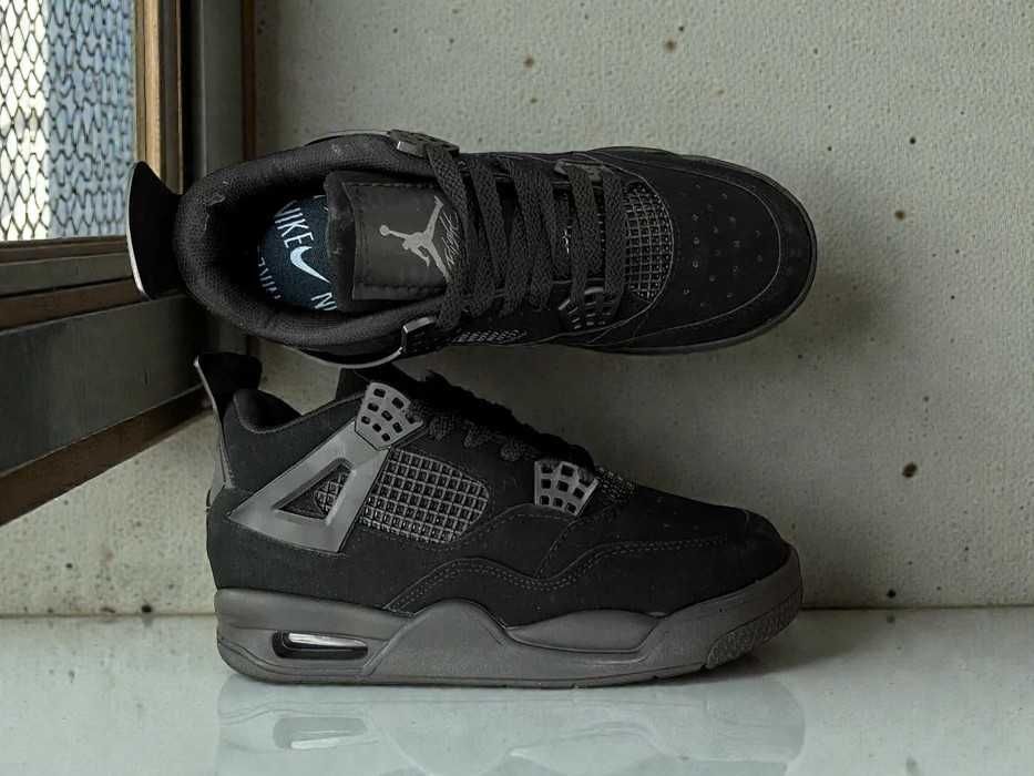 Adidasi Jordan 4 Retro Black - Adidasi Fete Baieti