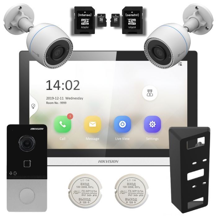 Камера видеонаблюдения и домофон установка