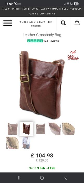 Borsetă piele Tuscany Leather nouă