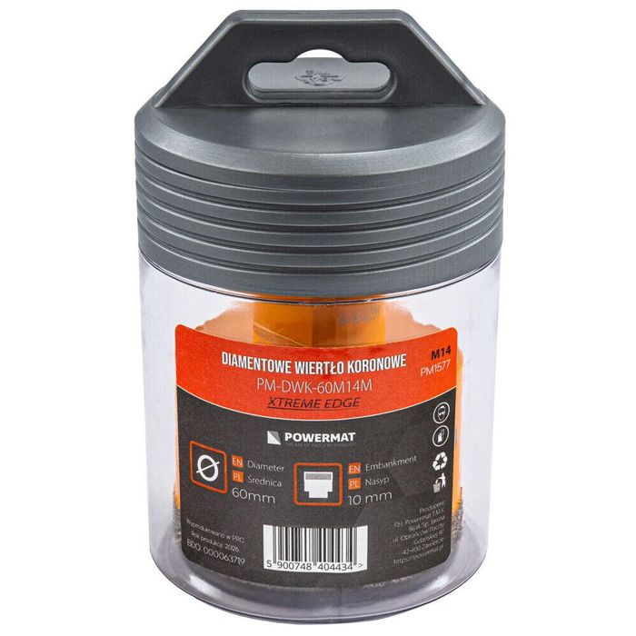 Carota diamantata 60 mm, pentru piatra, ceramica si granit, prindere