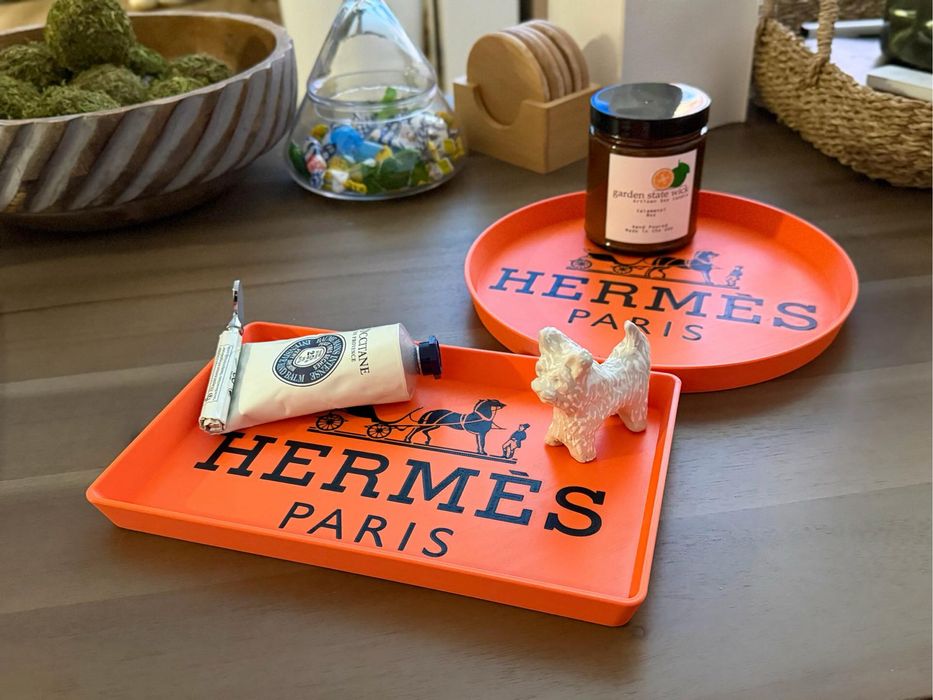 3D принтирана декоративна табла в стил Hermès (Квадратна и Кръгла)