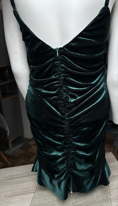 Rochie catifea verde smarald