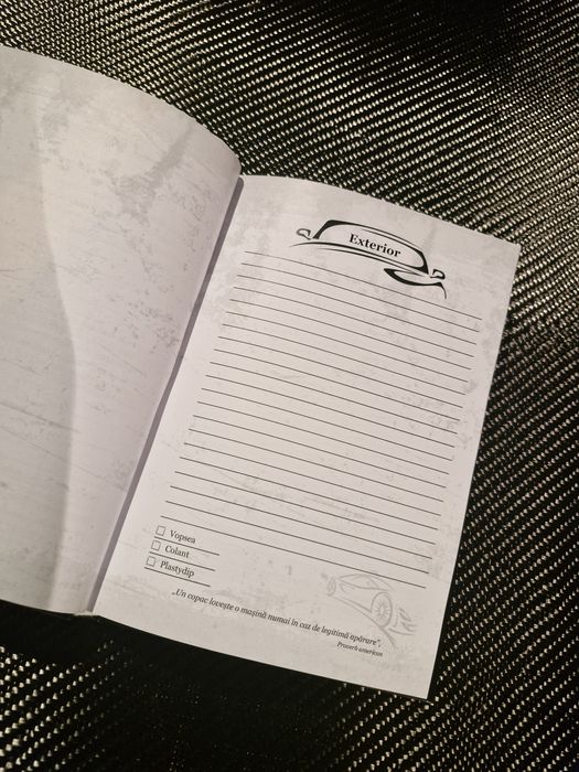 Agenda auto, cartea masini Car Planner carte service