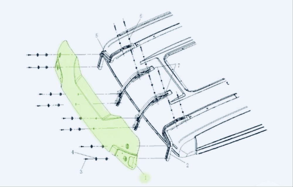 Козырек цолнцезащитный HOWO T5G / TX