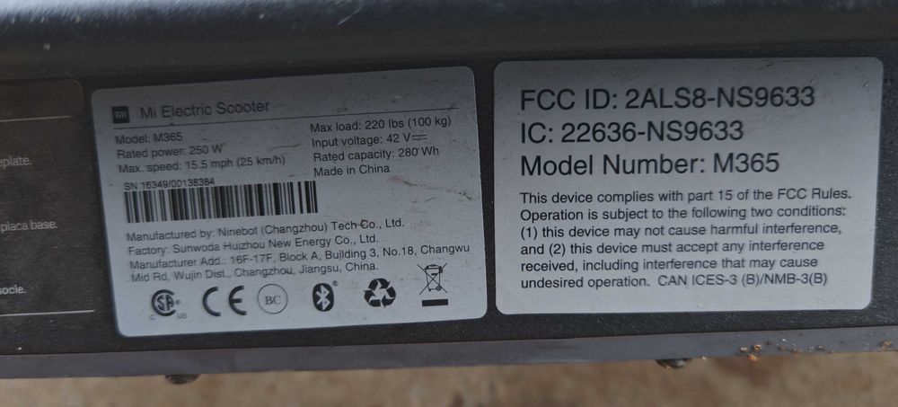 Trotineta Xiaomi M 365