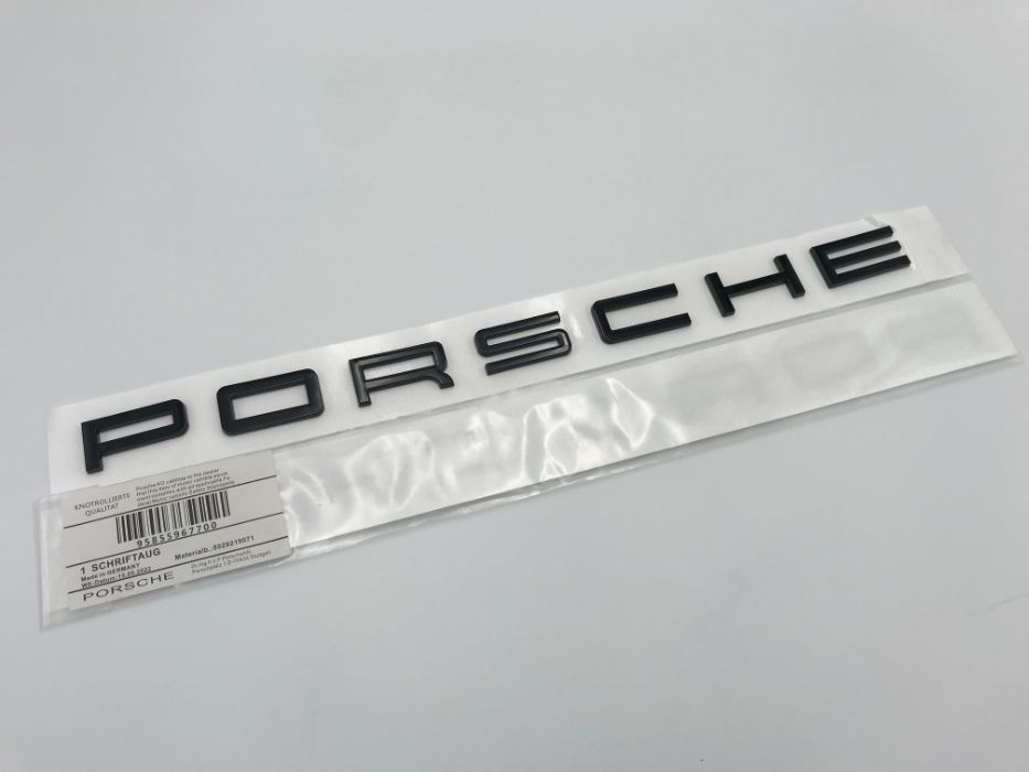 Emblema PORSCHE negru spate