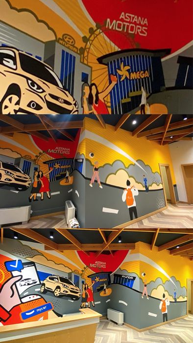 Роспись стен Мурал Художник Граффити