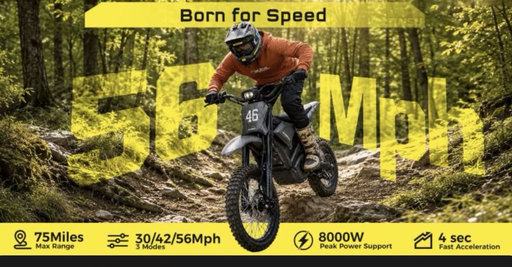 Електрически Pit bike Valtinsu EM5 Ultra 8KW 72V/25AH Samusng
