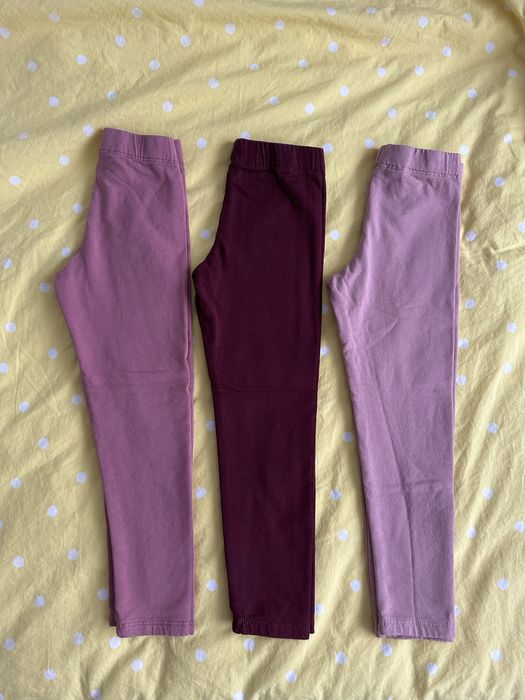 H&M - Set 3 perechi colanti flausati din bumbac, 110 cm, 4-5 ani