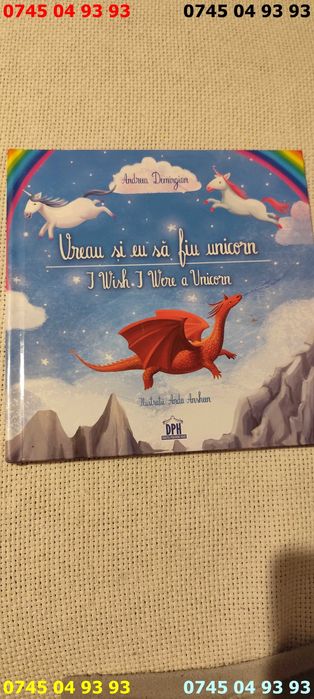 carte carti vreau si eu sa fiu unicorn in engleza si romana