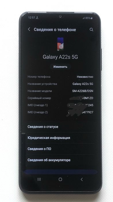 Samsung Galaxy A22S 5G . 2 Sim , IMEI ўтган .
