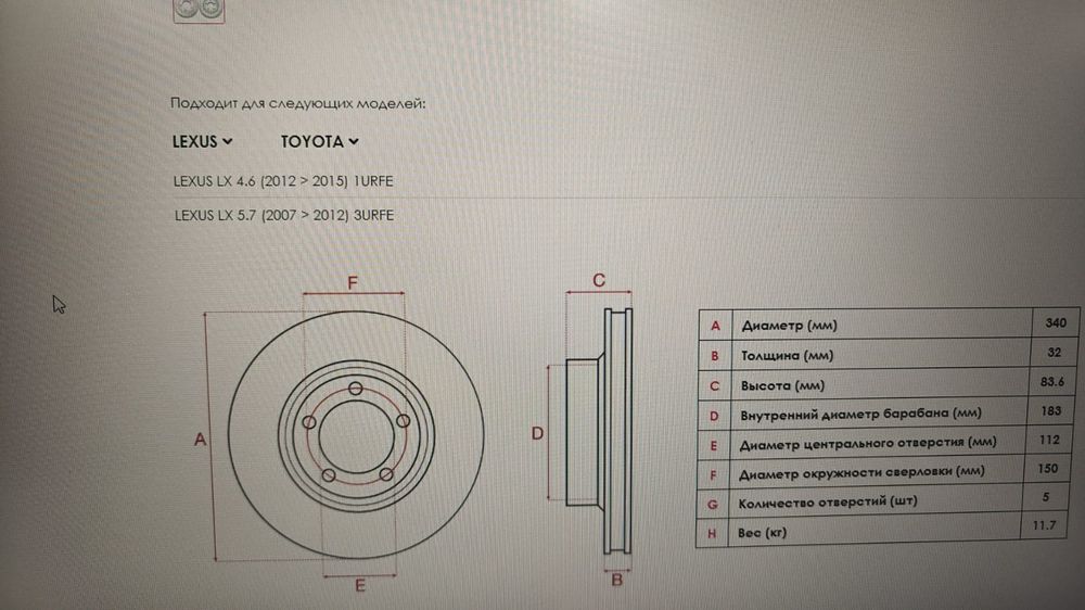 Продам тормозные диски перед.