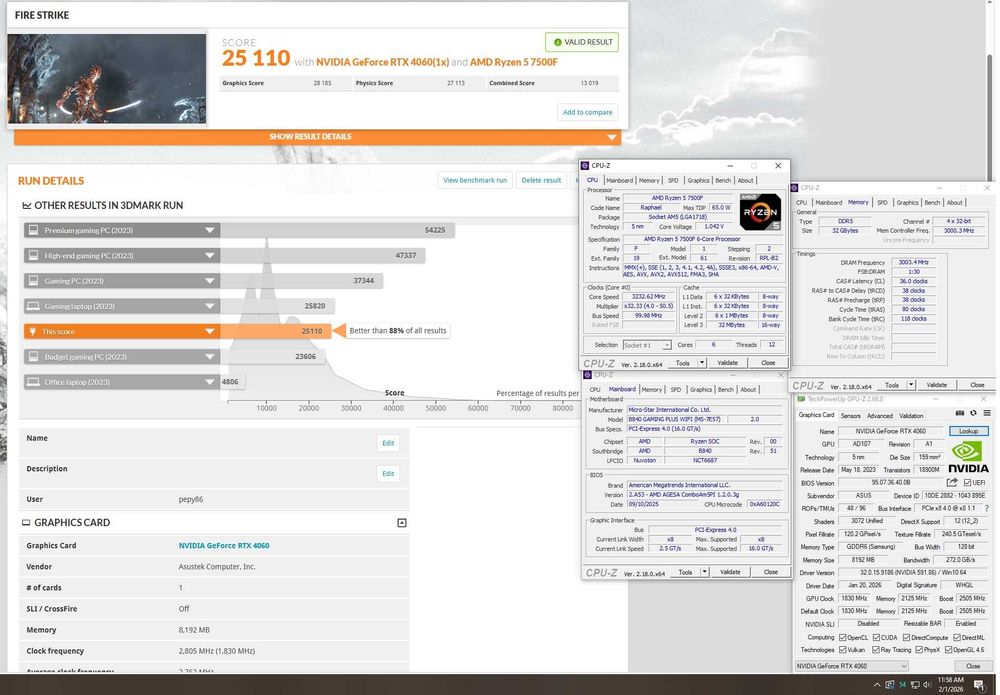 AMD Ryzen 5 7500F, 6-ядрен, AM5