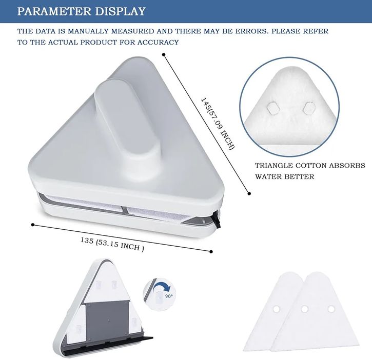 Уред за почистване на прозорец с магнит -двустранно